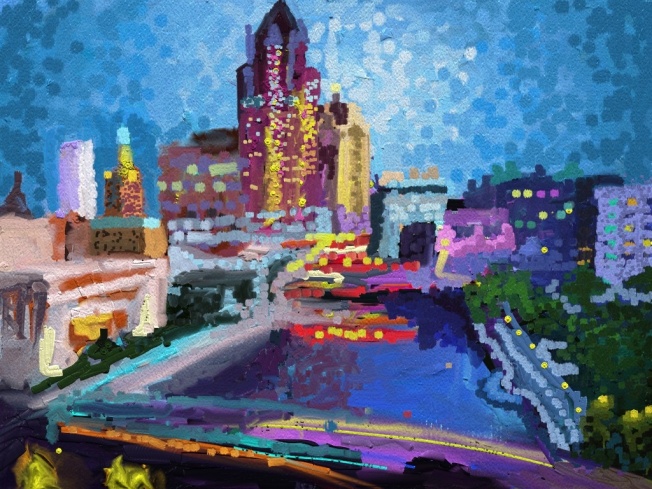 Sketch of downtown milwaukee